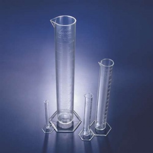 PMP Measuring Cylinder - 100ml - With Moulded Graduations