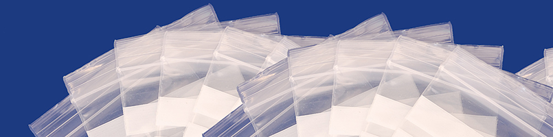 Re-sealable Clear Polythene Bags - Write on Panel