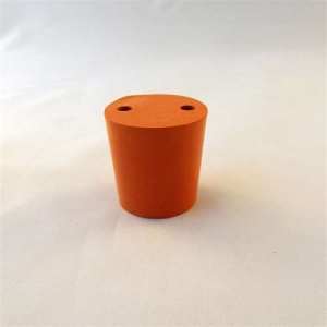 Rubber Stopper 2 Hole - 15 x 18mm