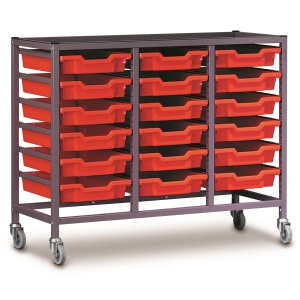 Triple Column Gratnells Trolley With Trays