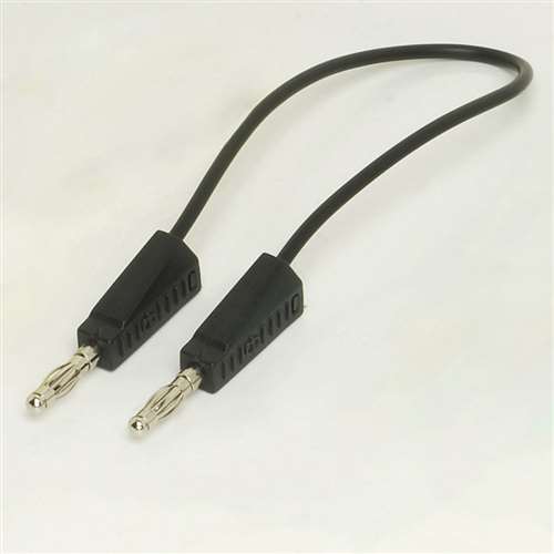 4mm Stackable Leads - 250mm - Black