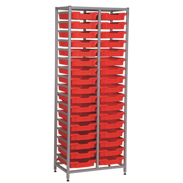 Gratnells Tall Frame, Double, With Trays