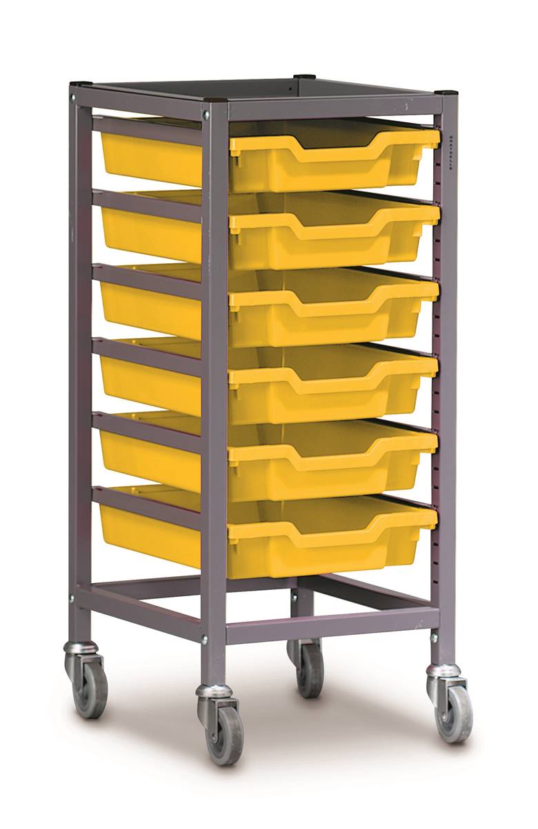 Single Column Gratnells Trolley With Trays